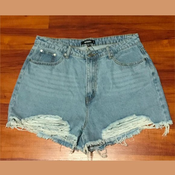 Missguided Pants - High Waist Jean Shorts - NWT